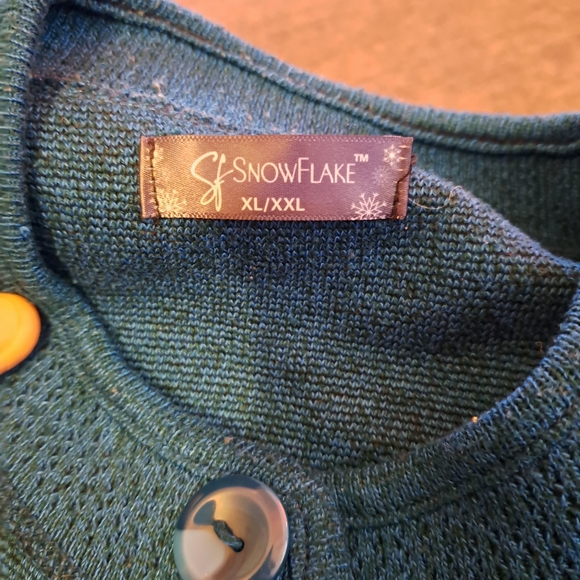 Sparkly Sequin Cardigan Teal/Turquoise Blue / Green - Picture 3 of 3